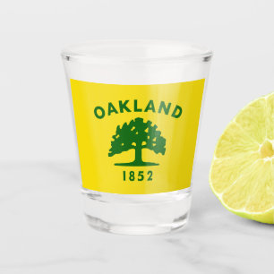Verre A Shot Drapeau de la ville d'Oakland (Californie)