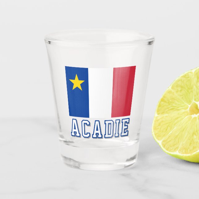 Verre A Shot Drapeau de l'Acadie (Devant)
