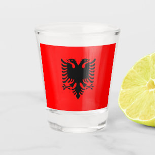 Verre A Shot Drapeau de l'Albanie