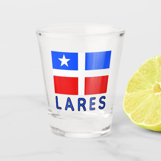 Verre A Shot Drapeau de Lares, Porto Rico (Devant)