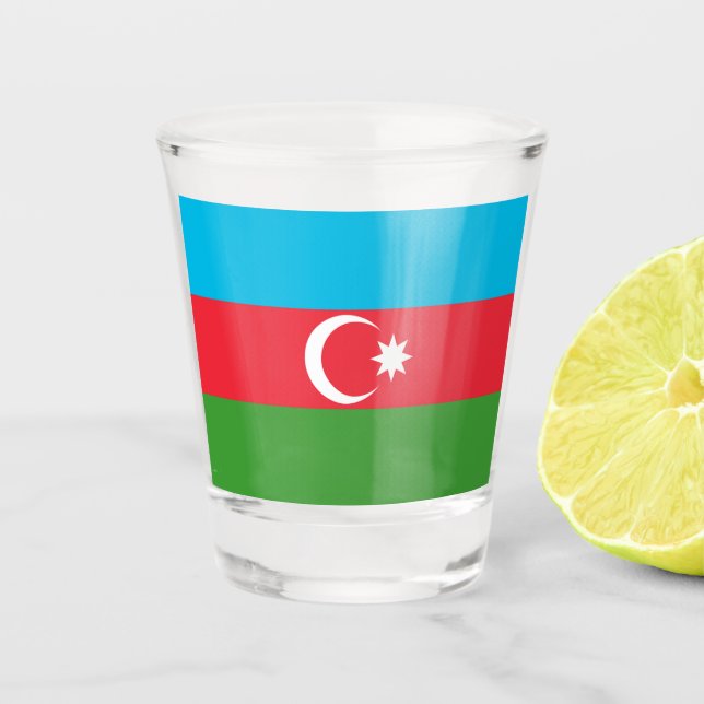 Verre A Shot Drapeau de l'Azerbaïdjan (Devant)
