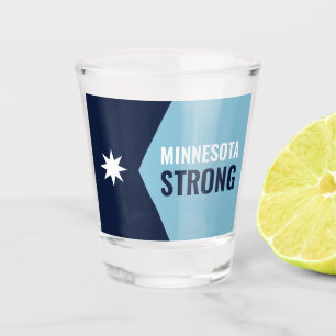 Verre A Shot Drapeau de l'État rebelle du Minnesota