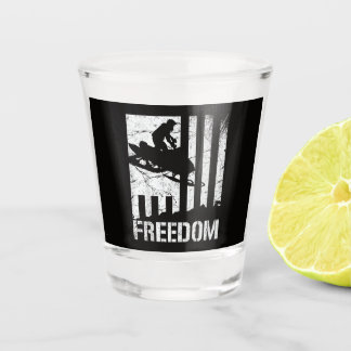 Verre A Shot Drapeau de liberté de motoneige motoneigisme