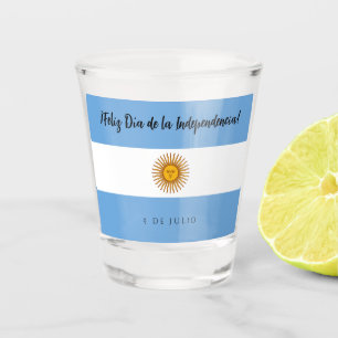 Verre A Shot Drapeau de l'indépendance de l'Argentine