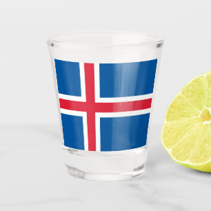 Verre A Shot Drapeau de l'Islande