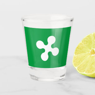 Verre A Shot Drapeau de Lombardie (Italie)