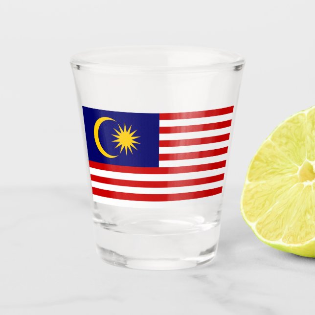 Verre A Shot Drapeau de Malaisie (Devant)