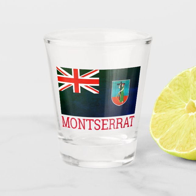 Verre A Shot Drapeau de Montserrat (Devant)