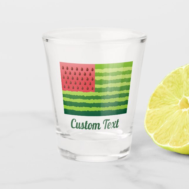 Verre A Shot Drapeau de pastèque (Devant)
