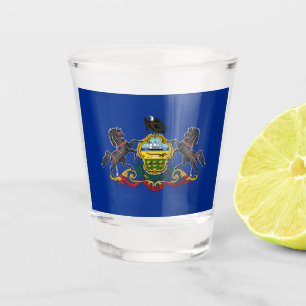 Verre A Shot Drapeau de Pennsylvanie