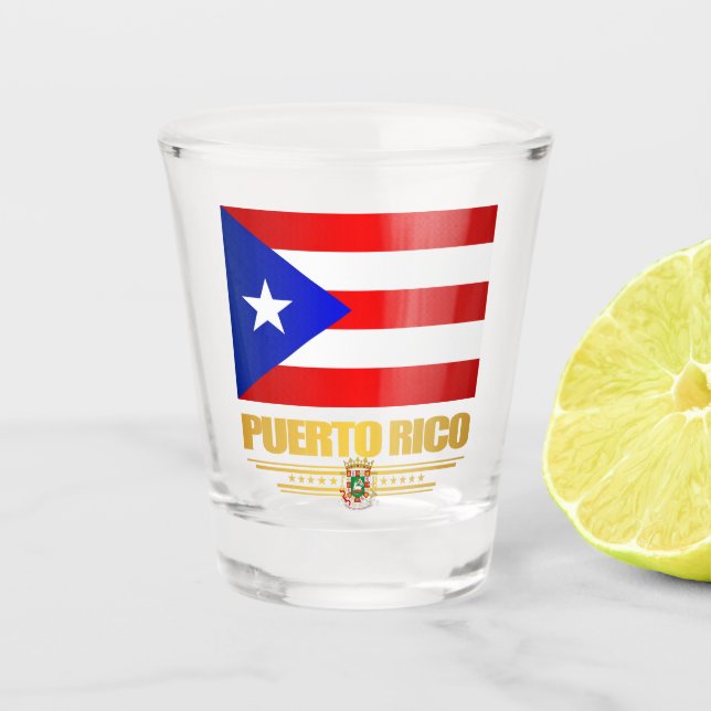 Verre A Shot Drapeau de Porto Rico (Devant)