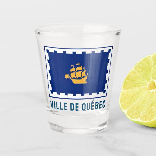 Verre A Shot Drapeau de Québec (Devant)