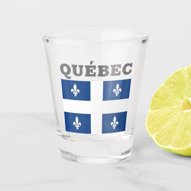 Verre A Shot Drapeau de Québec, Canada (Devant)