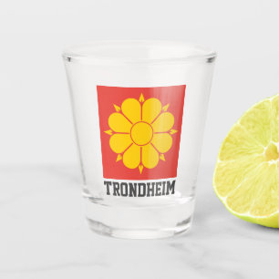 Verre A Shot Drapeau de Trondheim, Norvège
