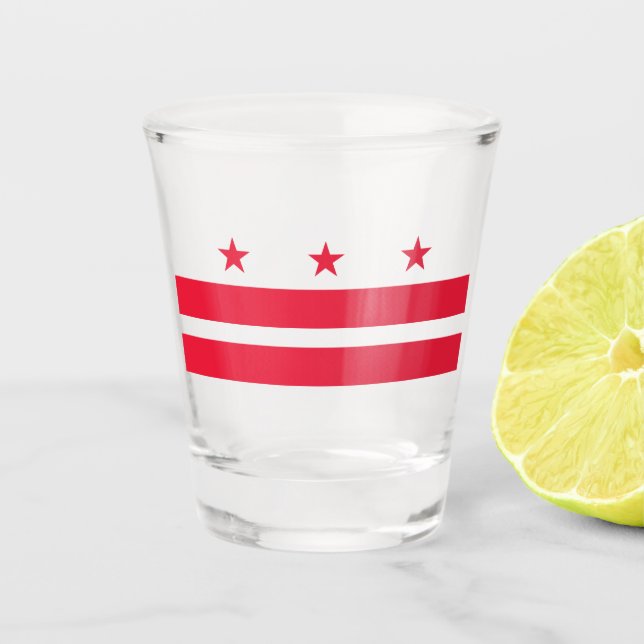 Verre A Shot Drapeau de Washington D.C. (District de Columbia) (Devant)