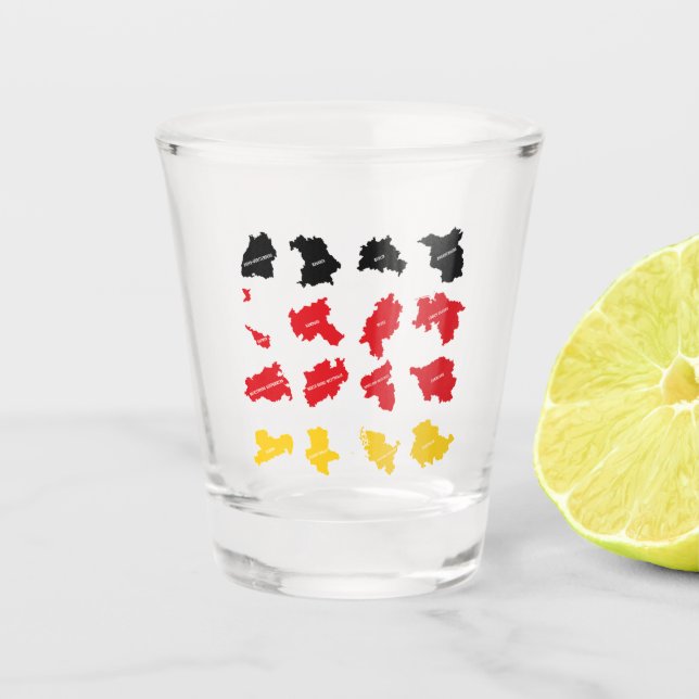Verre A Shot Drapeau des États allemands (Devant)