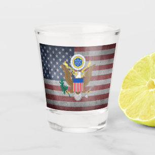 Verre A Shot Drapeau des États-Unis - Grand phoque