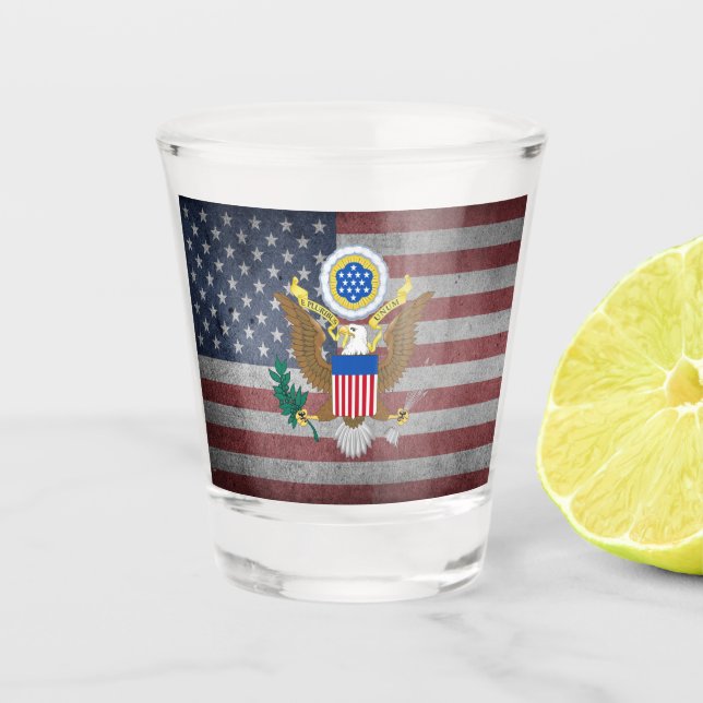 Verre A Shot Drapeau des États-Unis - Grand phoque    (Devant)