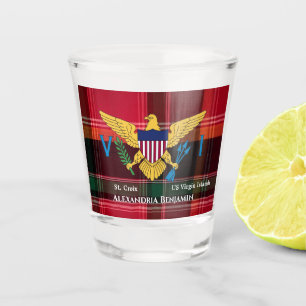 Verre A Shot Drapeau des îles Vierges américaines St Croix Ma