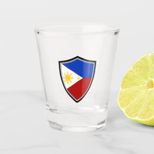 Verre A Shot drapeau des Philippines