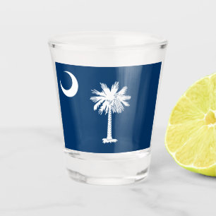 Verre A Shot Drapeau d'État de Caroline du Sud
