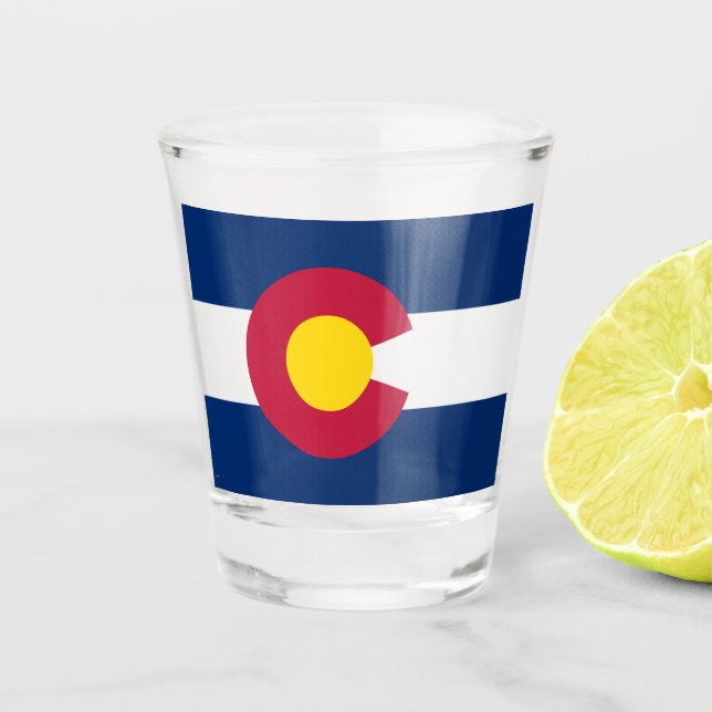 Verre A Shot Drapeau d'Etat du Colorado (Devant)
