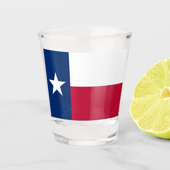 Verre A Shot Drapeau d'État texan (Texas) (Devant)