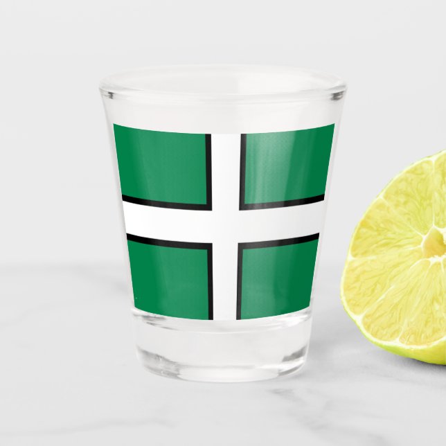 Verre A Shot Drapeau du comté de Devon (Devant)