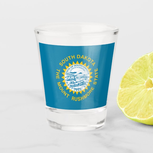 Verre A Shot Drapeau du Dakota du Sud  (Devant)