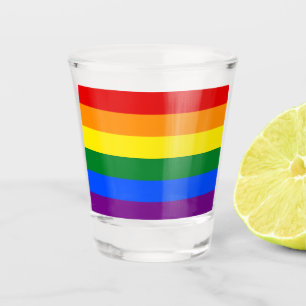 Verre A Shot Drapeau du Gay pride arc-en-ciel LGBT