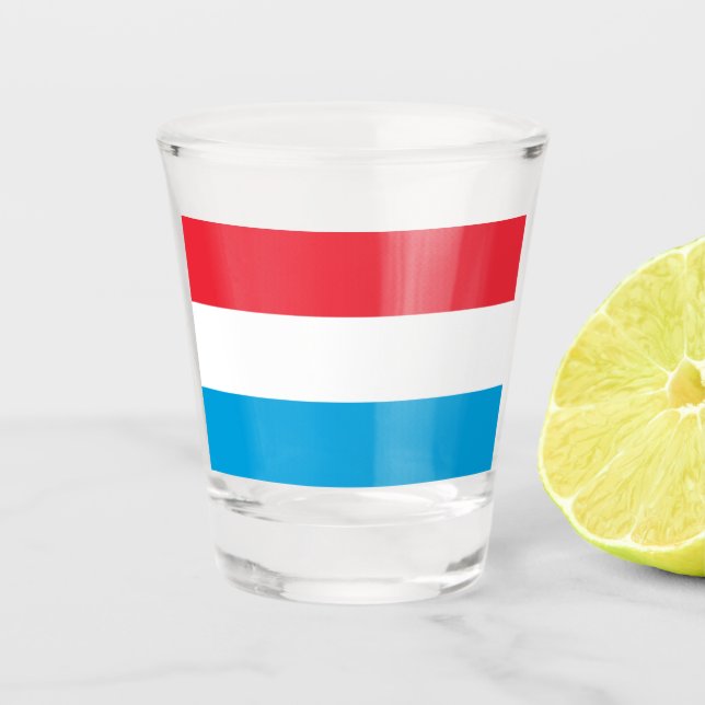 Verre A Shot Drapeau du Luxembourg (Devant)