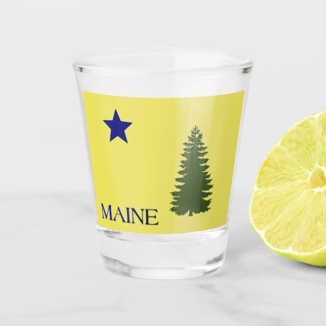 Verre A Shot Drapeau du Maine(1901)  (Devant)