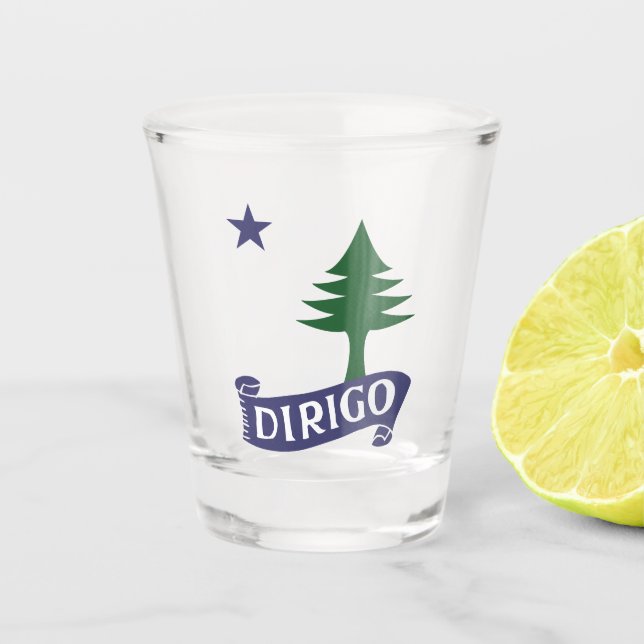 Verre A Shot Drapeau du Maine de 1901 (Devant)