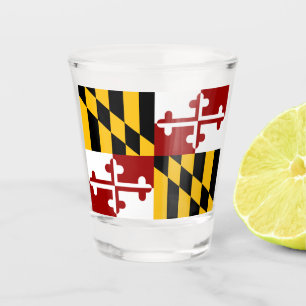 Verre A Shot Drapeau du Maryland