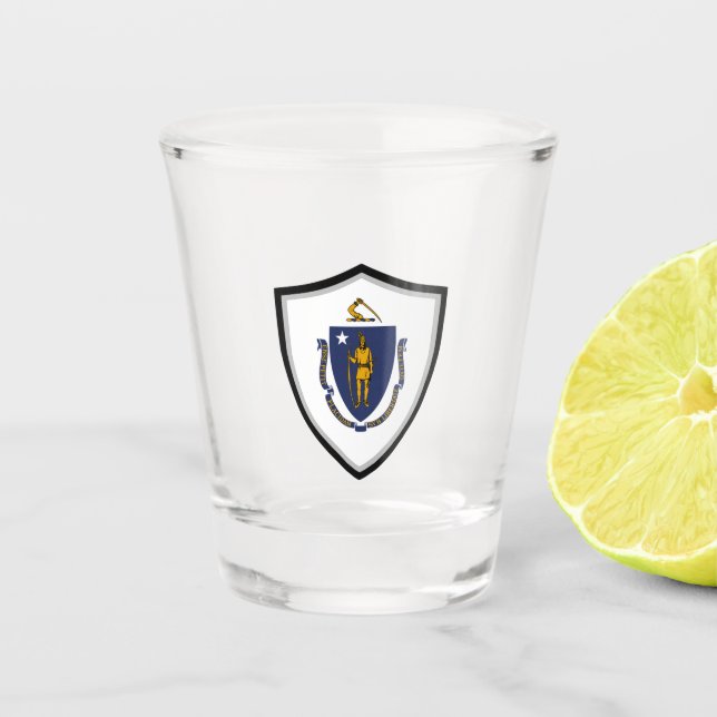 Verre A Shot Drapeau du Massachusetts (Devant)