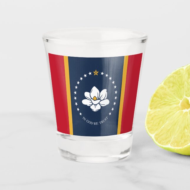 Verre A Shot Drapeau du Mississippi (Devant)