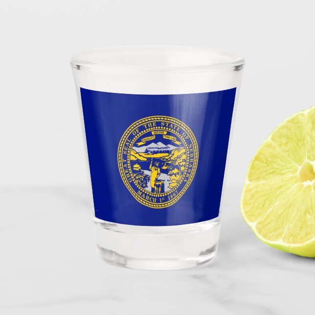 Verre A Shot Drapeau du Nebraska  (Devant)