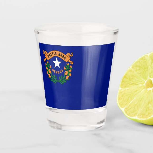 Verre A Shot Drapeau du Nevada  (Devant)