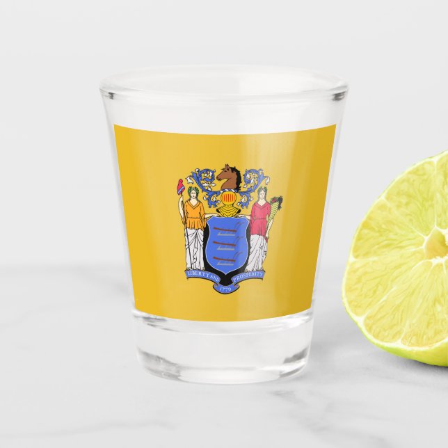 Verre A Shot Drapeau du New Jersey         (Devant)