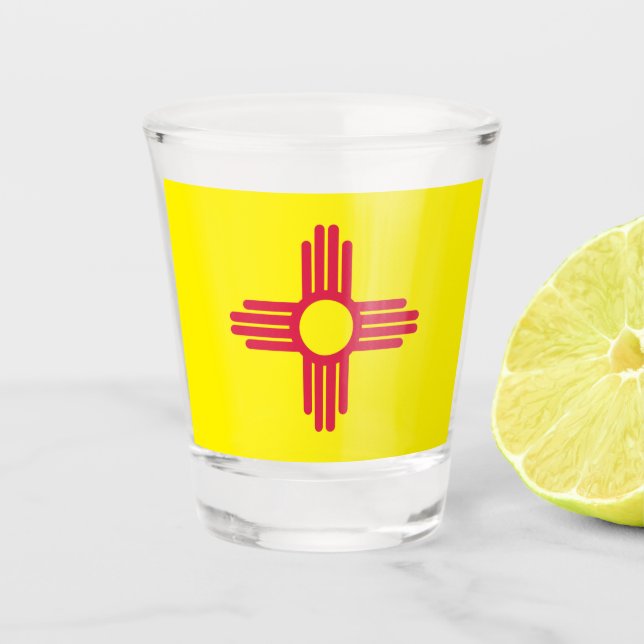 Verre A Shot Drapeau du Nouveau Mexique (Devant)