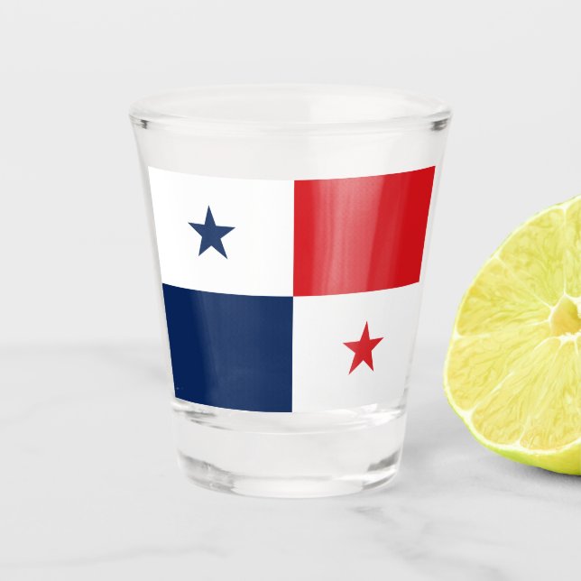 Verre A Shot Drapeau du Panama (Devant)