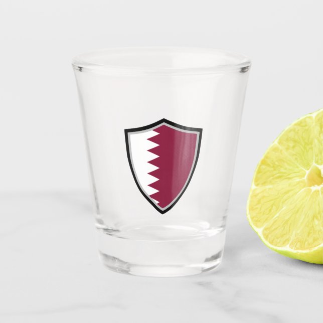 Verre A Shot Drapeau du Qatar (Devant)