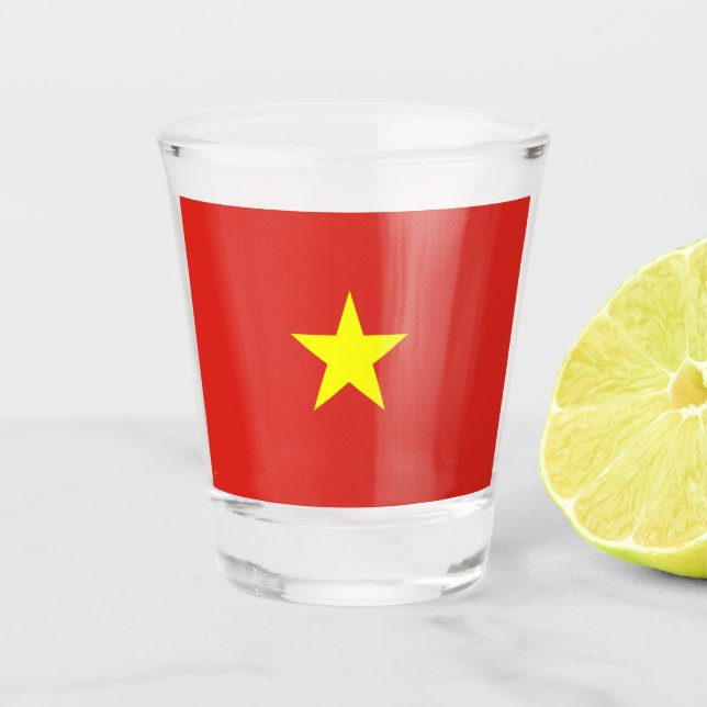Verre A Shot Drapeau du Vietnam (Devant)