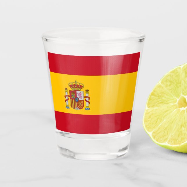 Verre A Shot Drapeau Espagne (Devant)