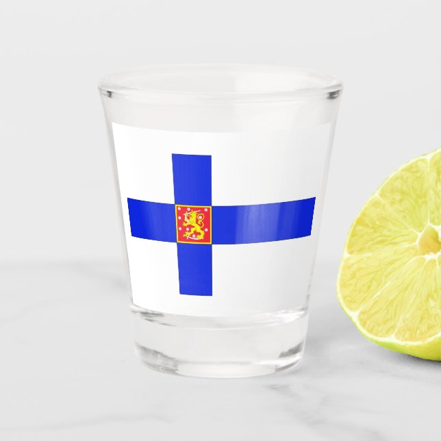 Verre A Shot Drapeau finlandais (Devant)
