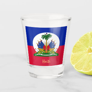 Verre A Shot Drapeau haïtien & Haïti pays patriote /sports
