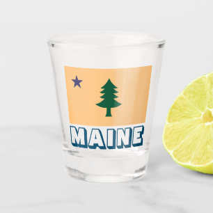 Verre A Shot Drapeau historique du Maine (1901-1909)