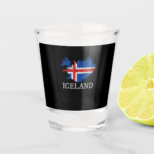 Verre A Shot Drapeau Islande