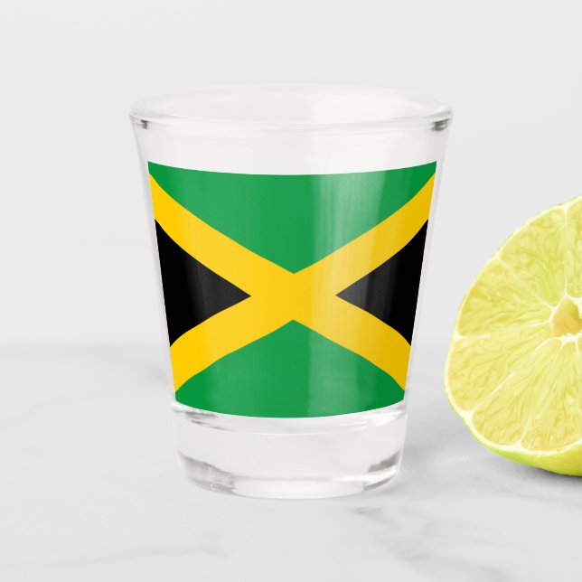 Verre A Shot Drapeau jamaïcain (Devant)