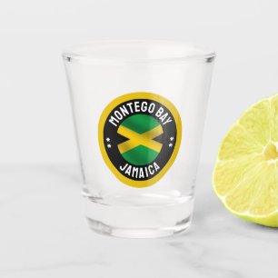 Verre A Shot Drapeau jamaïcain de Montego Bay
